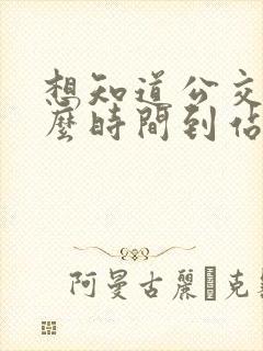 想知道公交车什么时间到站怎么查