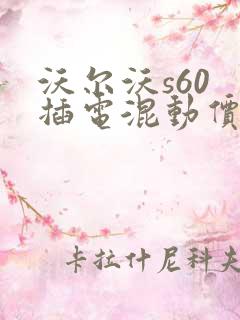 沃尔沃s60 插电混动价格