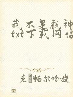 我不是戏神小说txt下载网站