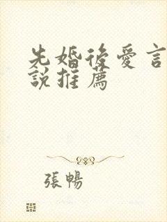 先婚后爱言情小说推荐