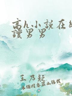 高h小说在线阅读男男