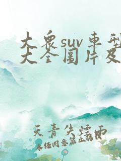大众suv车型大全图片及价格表