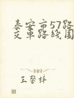 泰安市57路公交车路线图