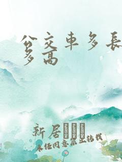 公交车多长多宽多高