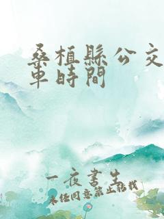 桑植县公交车发车时间