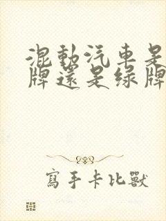 混动汽车是上蓝牌还是绿牌