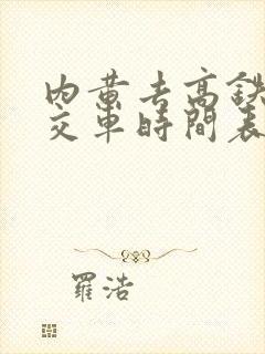 内黄去高铁站公交车时间表