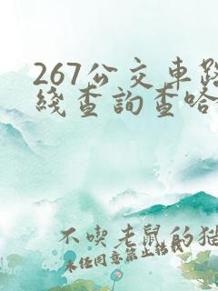 267公交车路线查询查哈尔滨