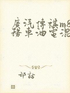 广汽传祺m8商务车油电混合
