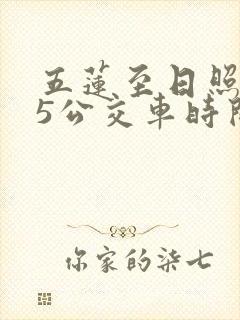 五莲至日照305公交车时间表