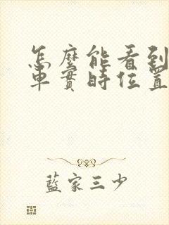 怎么能看到公交车实时位置
