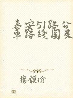 泰安51路公交车路线图及时间表