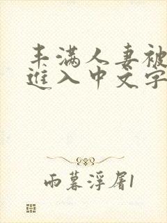 丰满人妻被猛烈进入中文字幕