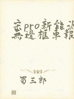 宋pro新能源无边框车报价