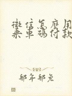 微信怎么用地铁乘车码付款