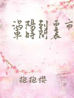 涡阳到曹市公交车时间表