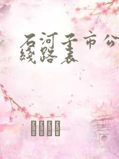 石河子市公交车线路表