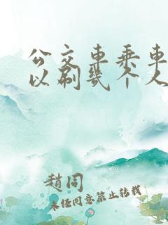 公交车乘车码可以刷几个人