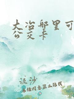大冶哪里可以充公交卡
