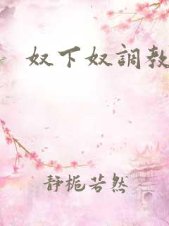 奴下奴调教小说