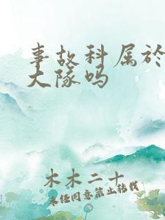 事故科属于交警大队吗