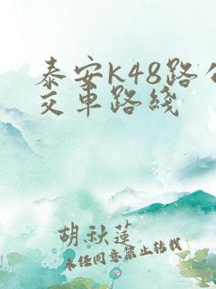 泰安k48路公交车路线
