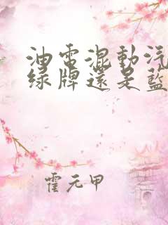 油电混动汽车上绿牌还是蓝牌
