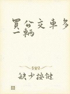 买公交车多少钱一辆