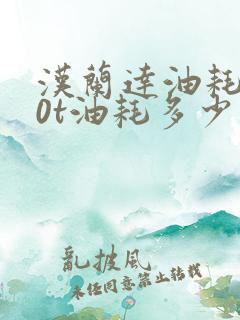 汉兰达油耗2.0t油耗多少