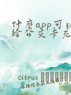 什么app可以给公交卡充值