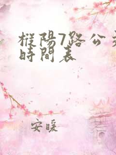 枞阳7路公交车时间表