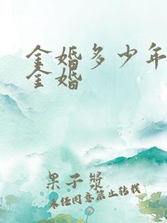 金婚多少年才算金婚