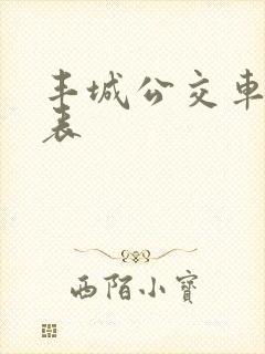 丰城公交车时刻表