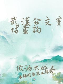 武汉公交实时到站查询