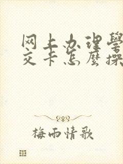 网上办理学生公交卡怎么操作