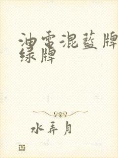 油电混蓝牌还是绿牌