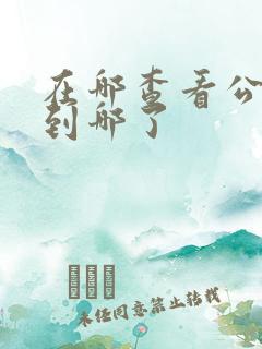 在哪查看公交车到哪了