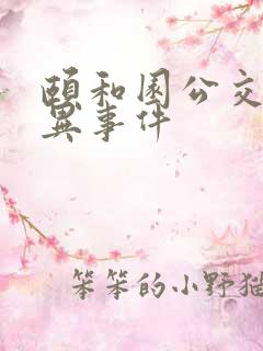 颐和园公交车灵异事件