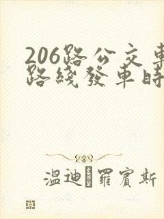 206路公交车路线发车时间