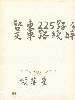 启东225路公交车路线时间表