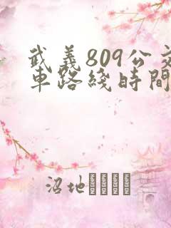 武义809公交车路线时间表间隔时间