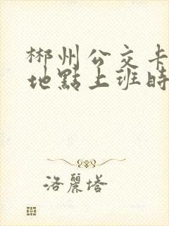 郴州公交卡充值地点上班时间