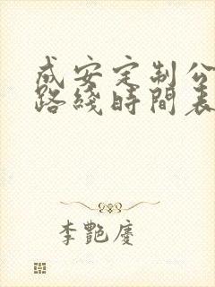 成安定制公交车路线时间表