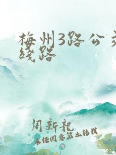 梅州3路公交车线路