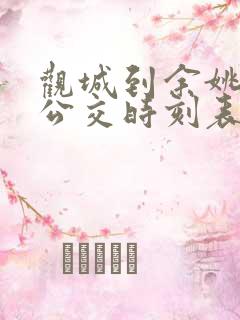 观城到余姚北站公交时刻表