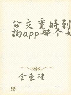 公交实时到站查询app哪个好用 公交实时到站查询app哪个好用