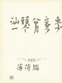 汕头公交车司机一个月多少钱