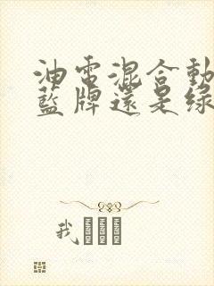 油电混合动力是蓝牌还是绿牌