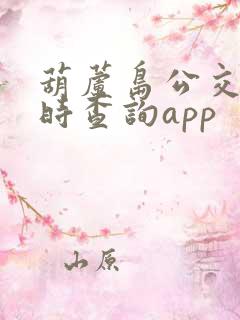 葫芦岛公交车实时查询app