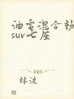 油电混合动力车suv七座